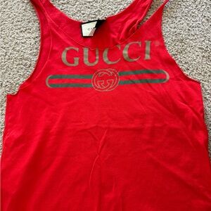 Gucci tank xxs fits xs/small red